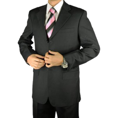 Dark Charcoal Mens Suits Italian Merino Wool