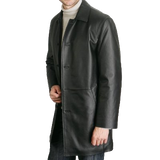 BGSD Men's Leather Car Coat