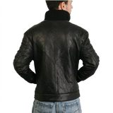 BGSD Men's Quilted New Zealand Lambskin Leather Motorcycle Jacket